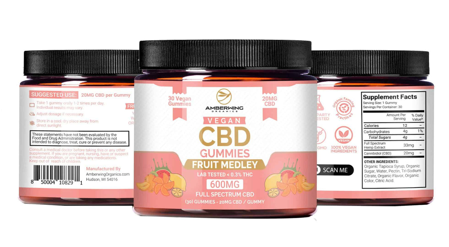 Full Spectrum Vegan CBD Gummies – Fruit Medley