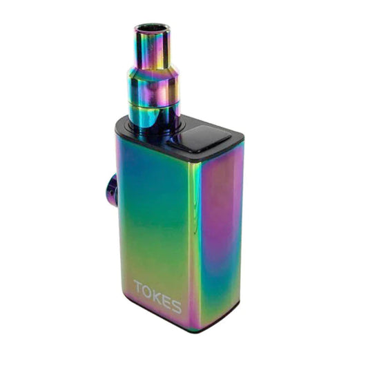 TOKES DUAL USE WAX VAPORIZER W/14MM MALE ADAPTER - RAINBOW