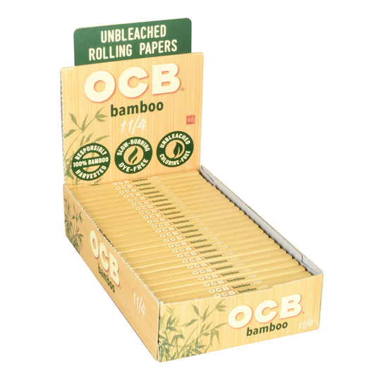 OCB Bamboo Rolling Papers - 50pk / 1 1/4" 24PC DISP -