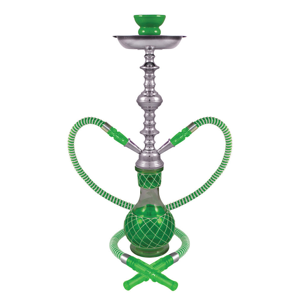 19" Nicolette 2-Hose Premium Hookah - Colors Vary