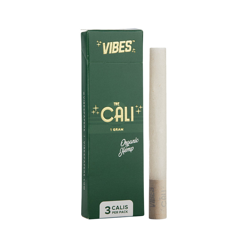 8PC DISP- Vibes The Cali Pre-Rolls - 3pk/Organic Hemp