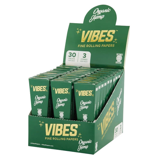 30PC DISPLAY - VIBES Organic Hemp Cones