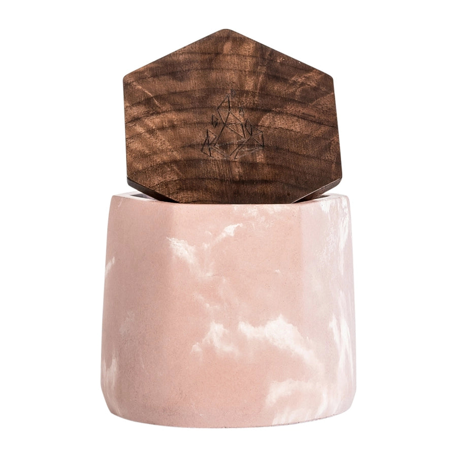 BRNT DESIGNS MALUA STASH JAR - PINK MARBLE