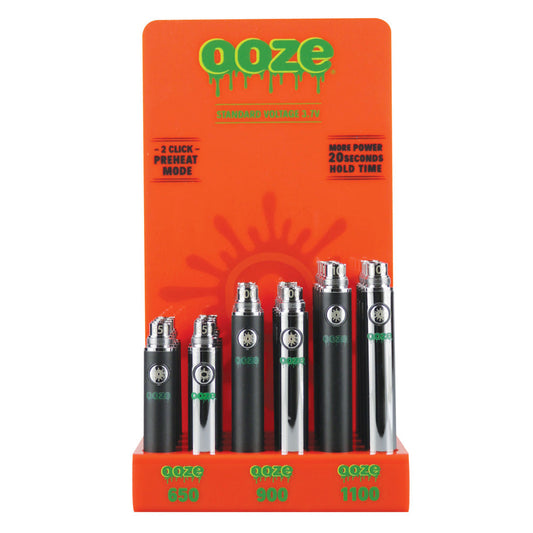 24PC DISPLAY - Ooze Standard Voltage Battery - Assorted Sizes