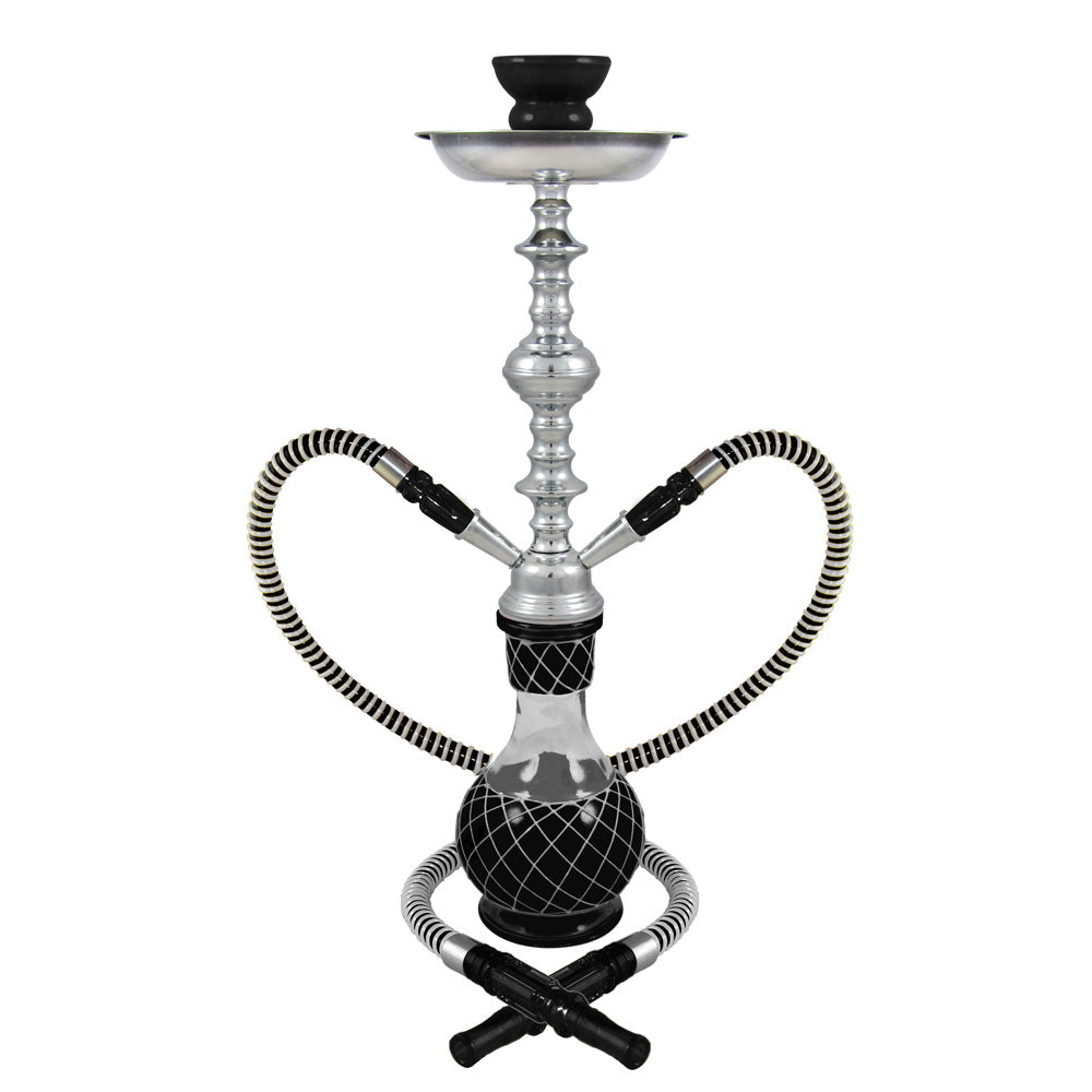 19" Nicolette 2-Hose Premium Hookah - Colors Vary