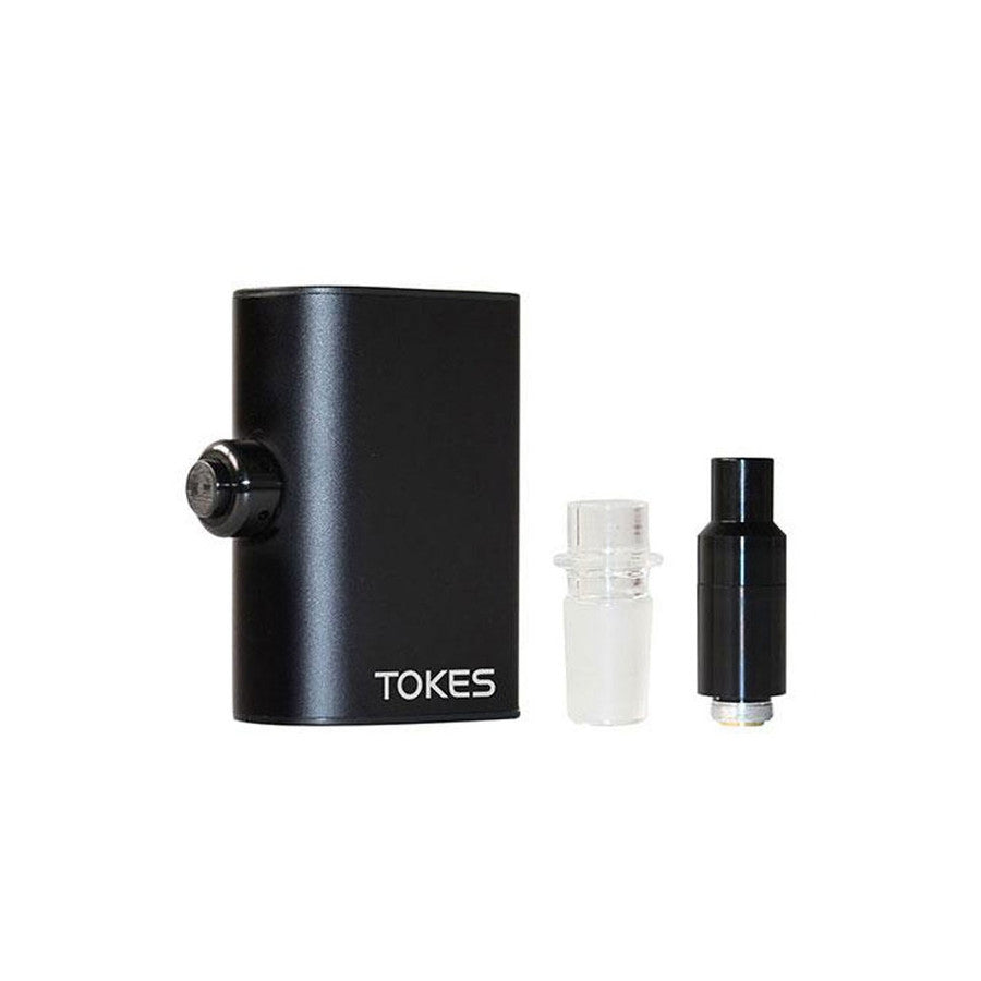 SOC TOKES DUAL USE WAX VAPORIZER W/14MM MALE ADAPTER - BLACK