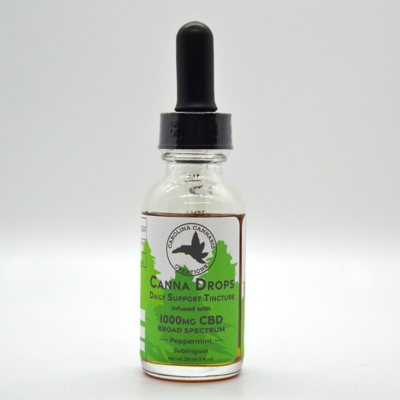 Canna Drops broad spectrum Daily Support 1000mg tincture - Carolina Cannabis Creations