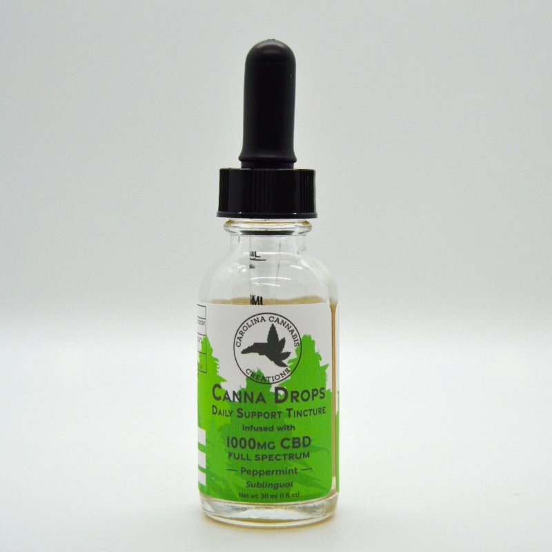 Canna Drops full spectrum Daily Support 1000mg tincture - Carolina Cannabis Creations