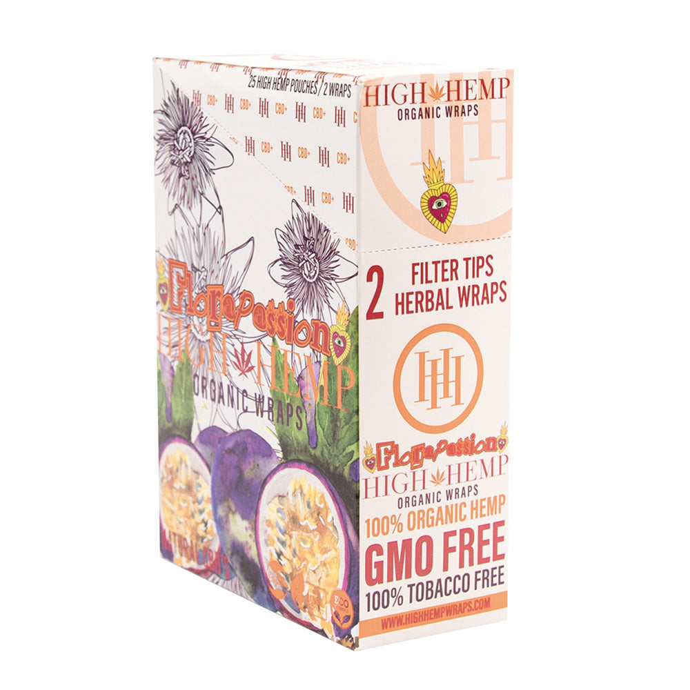 25PC DISP - High Hemp Organic CBD Wraps - 2pk