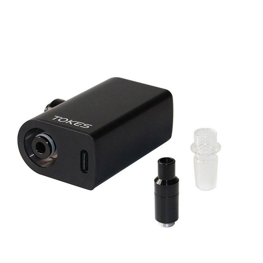 SOC TOKES DUAL USE WAX VAPORIZER W/14MM MALE ADAPTER - BLACK