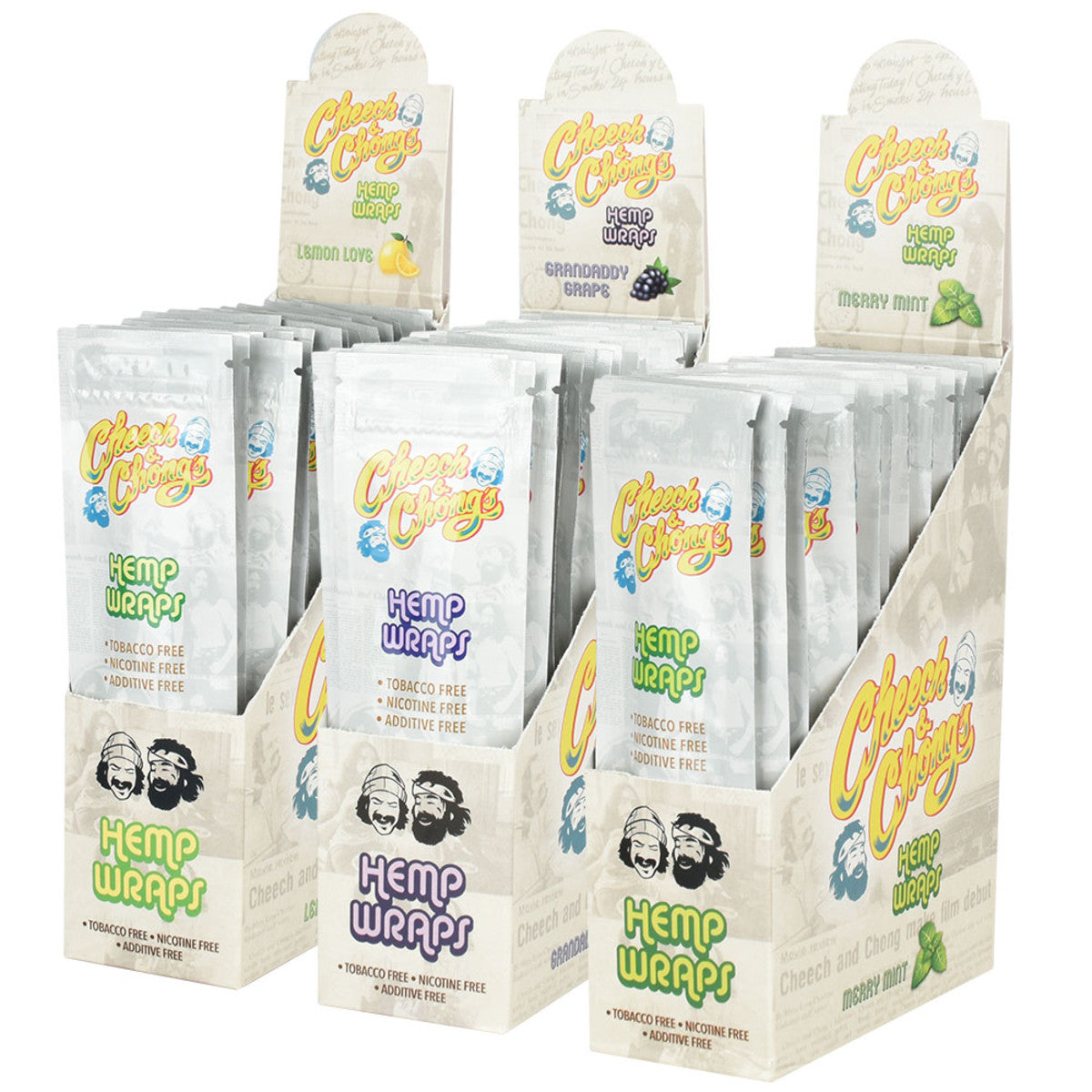 Cheech & Chong's Hemp Wraps | 2pk | 25pc Display