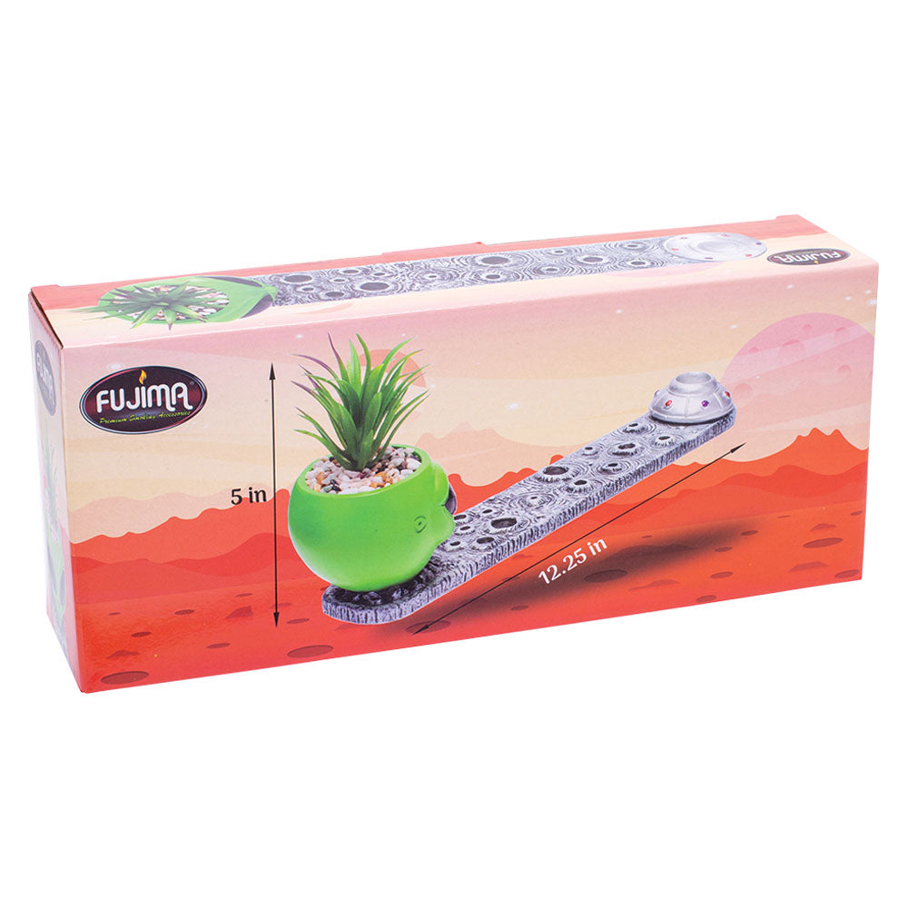 Fujima Alien Incense Burner with Faux Plant - 12.5"