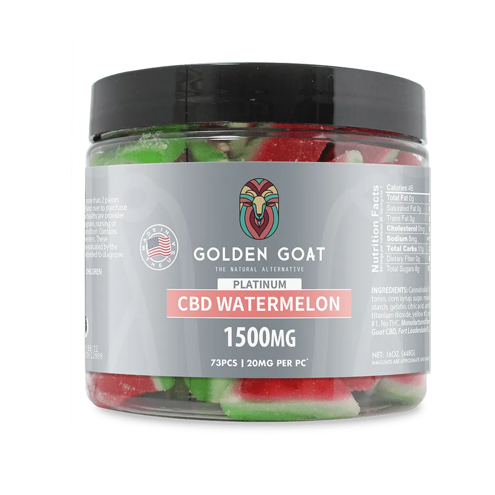 Platinum CBD Gummies 1500mg - Watermelon