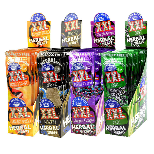 25PC DISPLAY - Royal Blunts XXL Hemp Wraps - 2pk