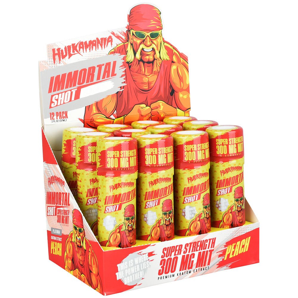 Hulkamania Immortal Kratom Shots | 300mg | 2oz | 12pc Display