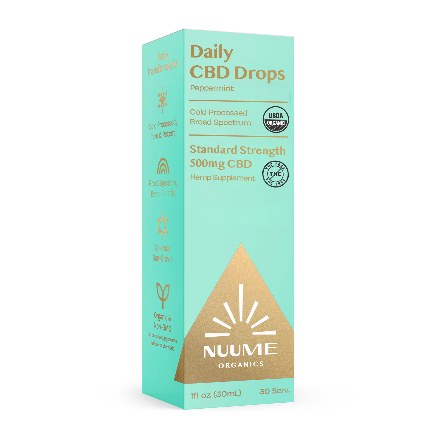 CBD THC-Free Peppermint Drops 500mg - Broad Spectrum