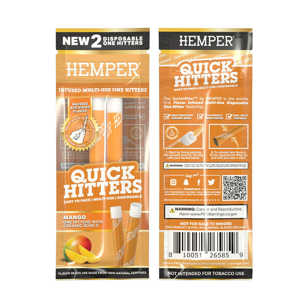 Hemper Quick Hitters Multi-Use Disposable One Hitter | 2pk | 20pc Display