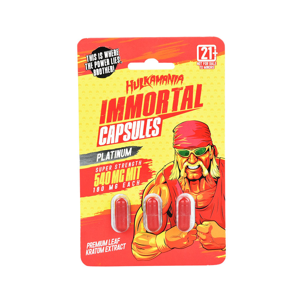 Hulkamania Immortal Kratom Capsules | 3pc | 10pc Display