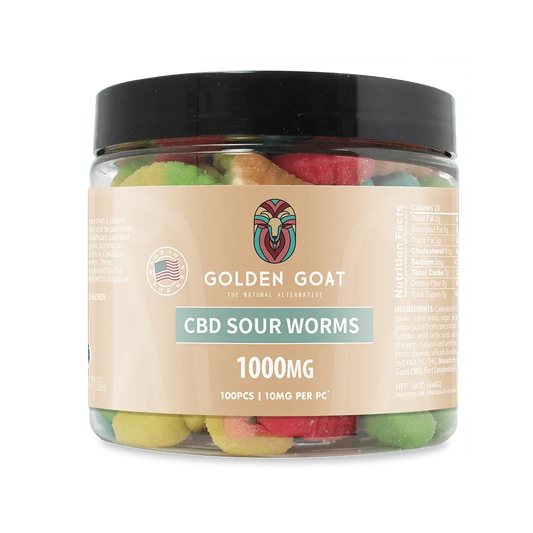 CBD Gummies 1000MG - Sour Worms