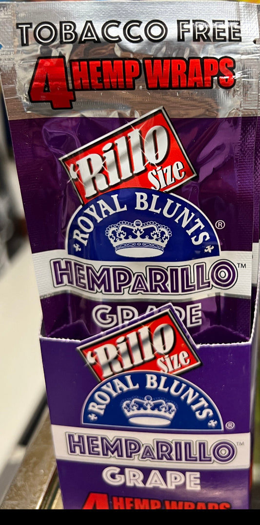 Royal Blunts Hemparillo Organic Natural 4 Wraps (3 Count) Grape Flavor