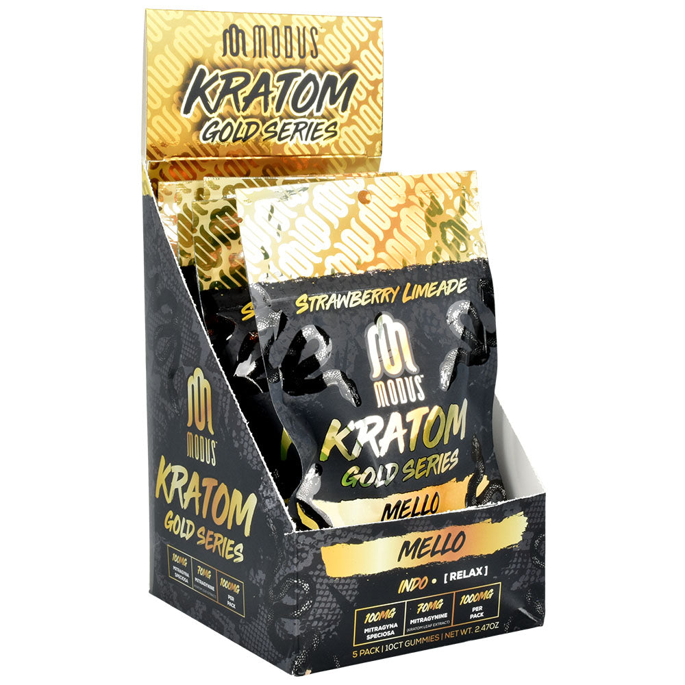 Modus Gold Series Kratom Gummies | 1000mg | 10pk | 5pc Display