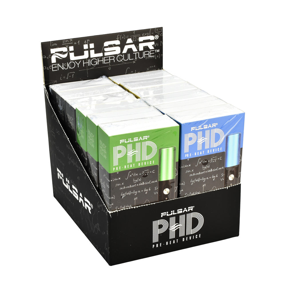 12PC DISP - Pulsar PHD Pre-Heat Device 510 Battery - 650mAh/Asst