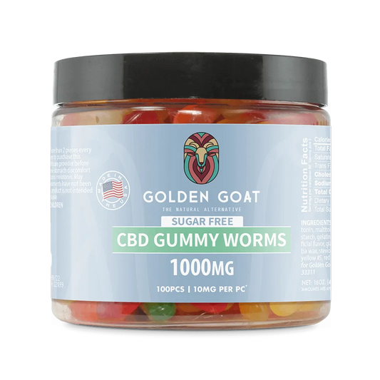 CBD Sugar Free Gummies 1000MG - Clear Worms