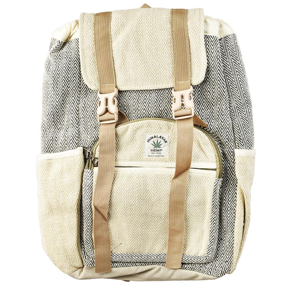 ThreadHeads Hemp Herringbone Buckle Backpack