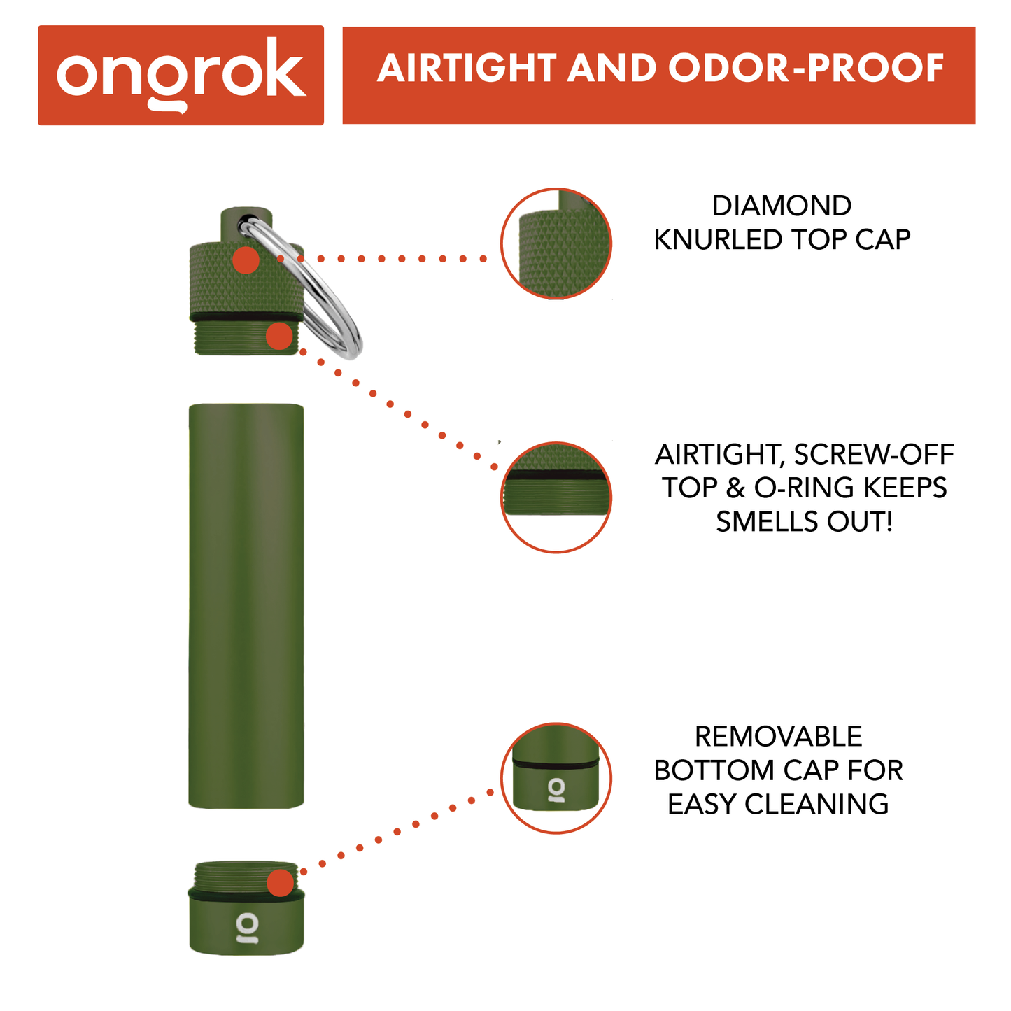 Ongrok Aluminum Storage Keychain